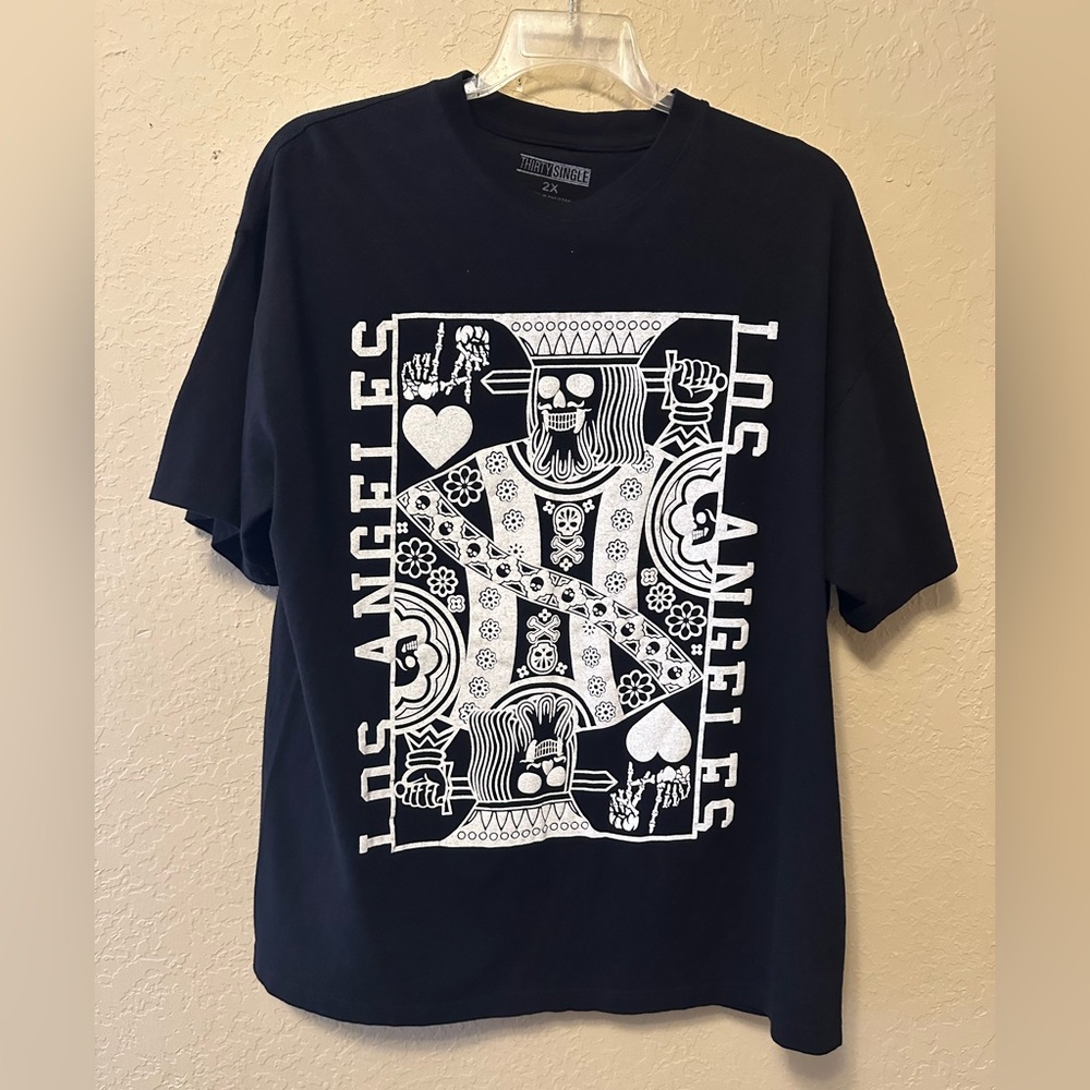 Thirty Single Black  Card Graphic T-Shirt